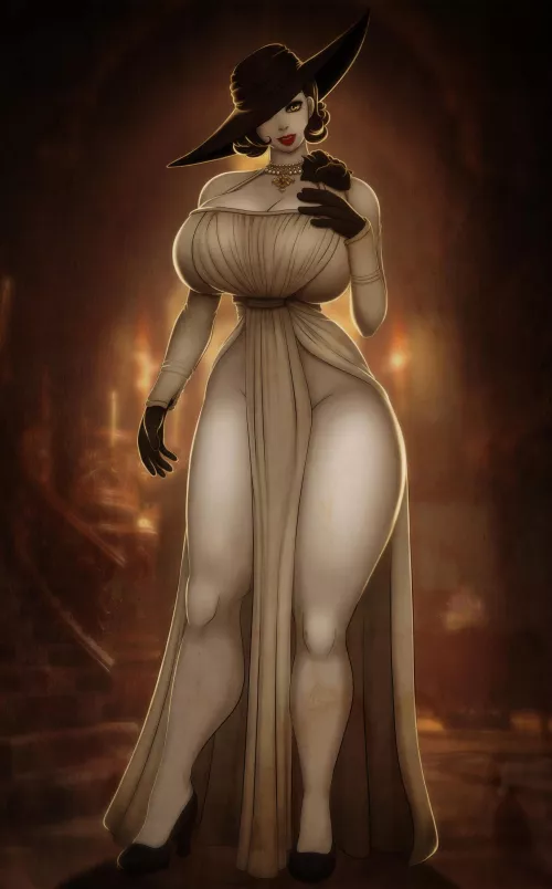 Lady Dimitrescu elegant portrait (Waifuholic) by Kiwis4Life