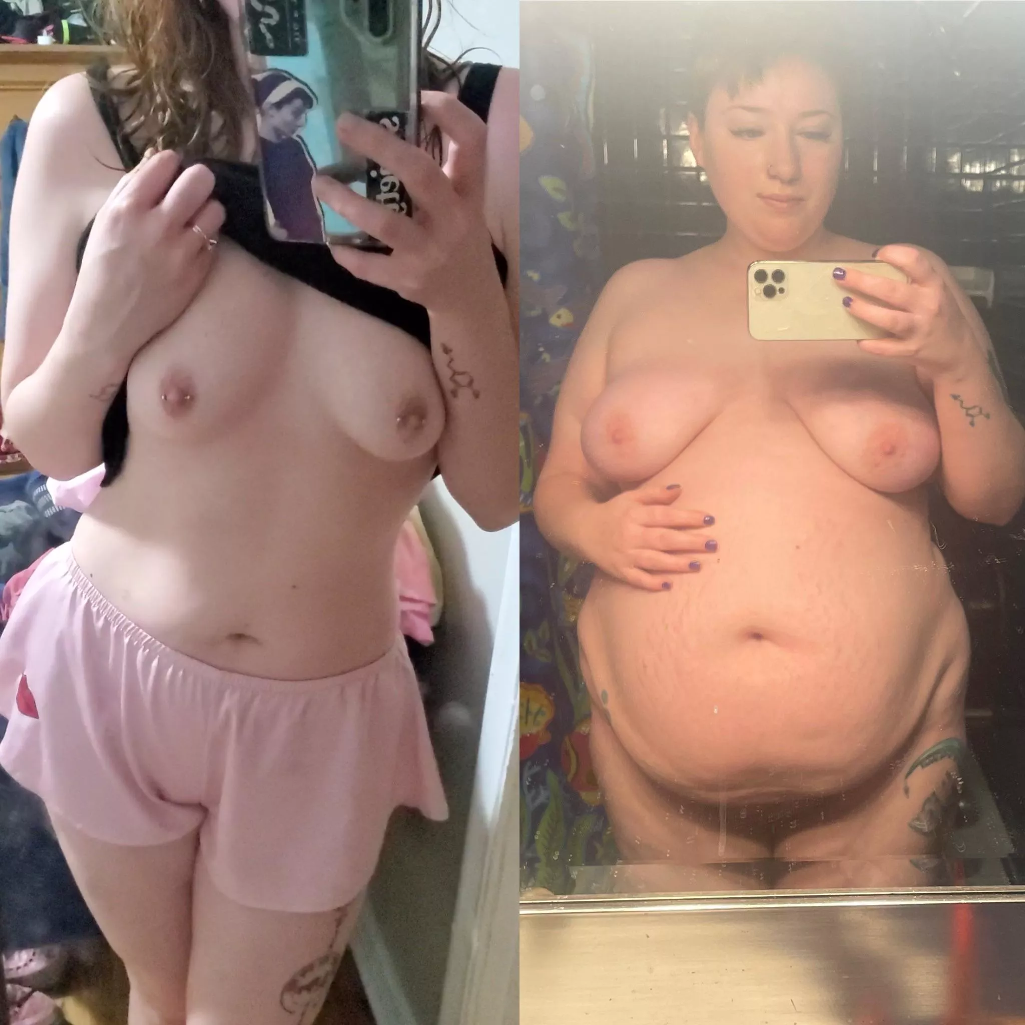 Not too much of a difference, right? posted by Plumpmeup6224