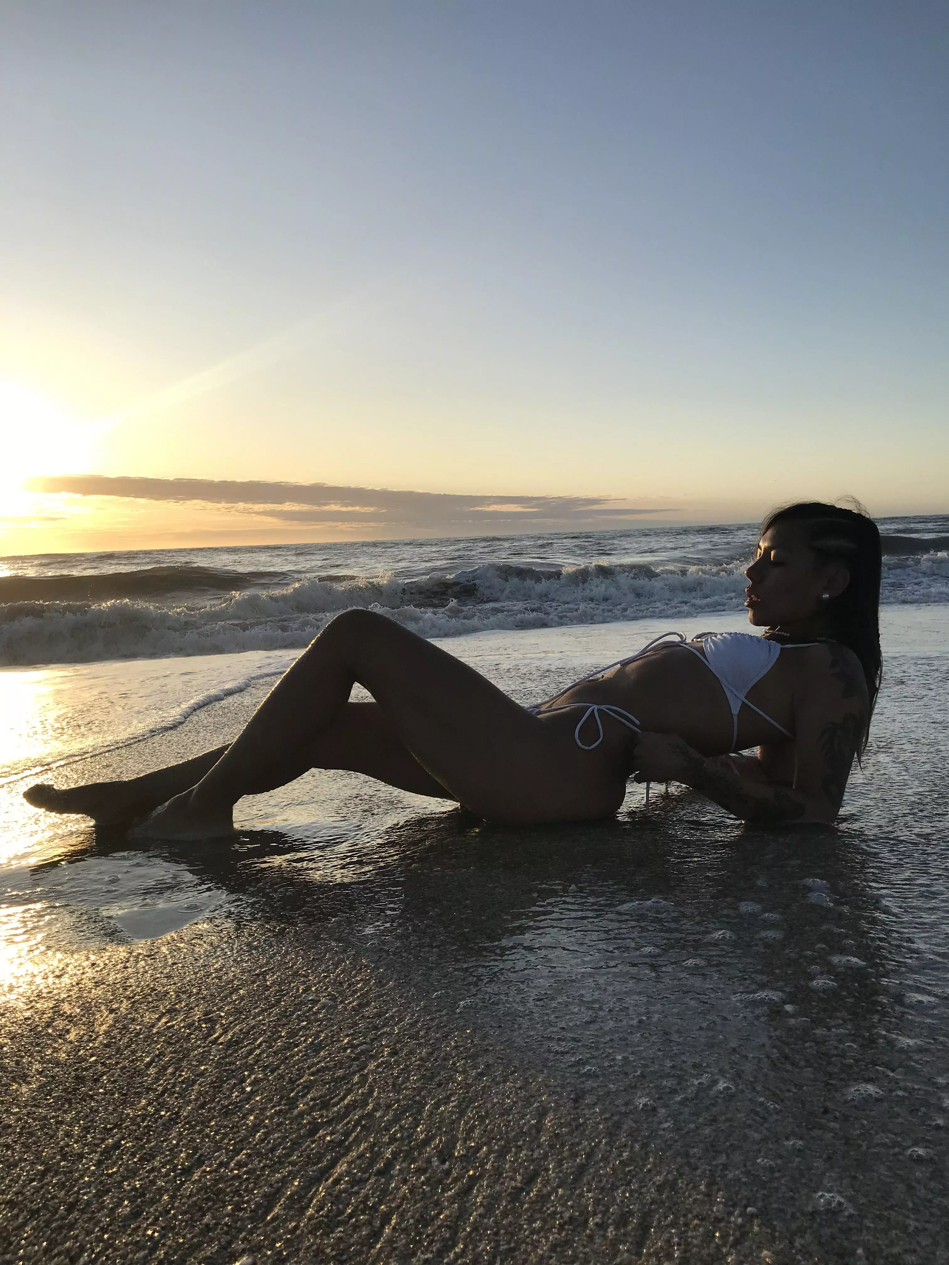 Sunset by the beach is a totally different vibe posted by natureflyinginsect