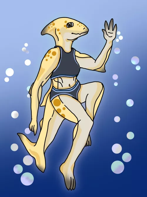 Pt.2 of my uncommon furry OC challenge. Meet Glem, the lemon shark by WannabeAGhoatStory