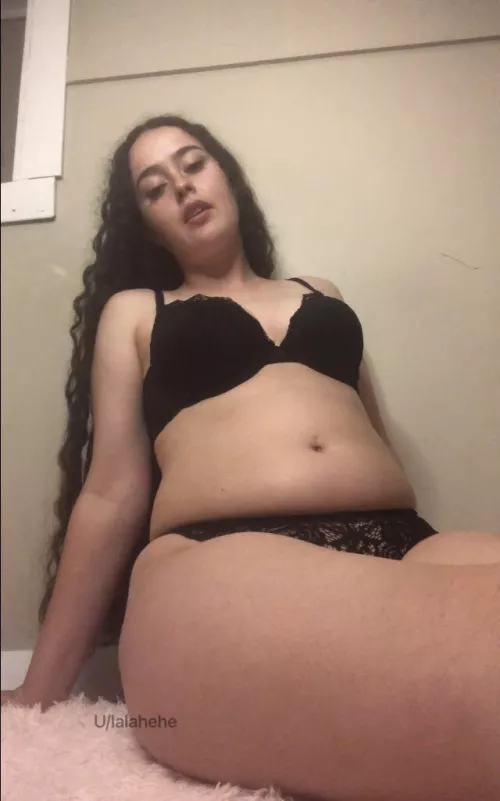 Stuffed so much my belly is bulging over my underwear 🤰🏽  by lalahehex