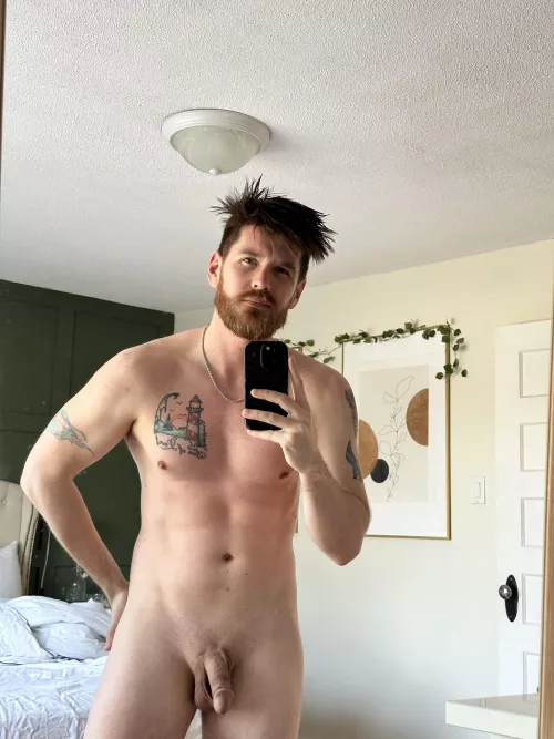 When you’ve been sick in bed all week and finally have the energy to get up you immediately take a nude by Cambhubby89