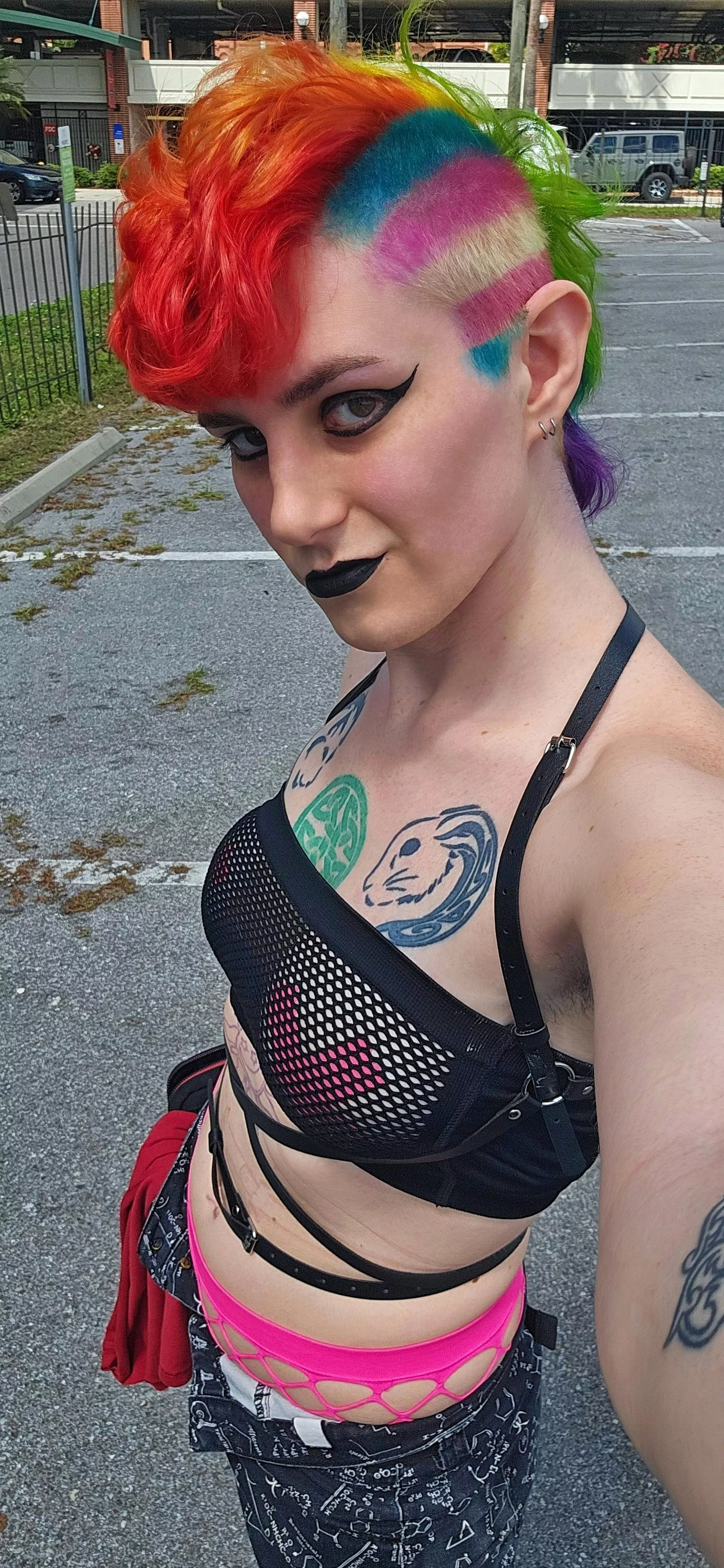 Wife dyed my hair for pride, and I am obsessed. posted by Fit_Acanthisitta9705