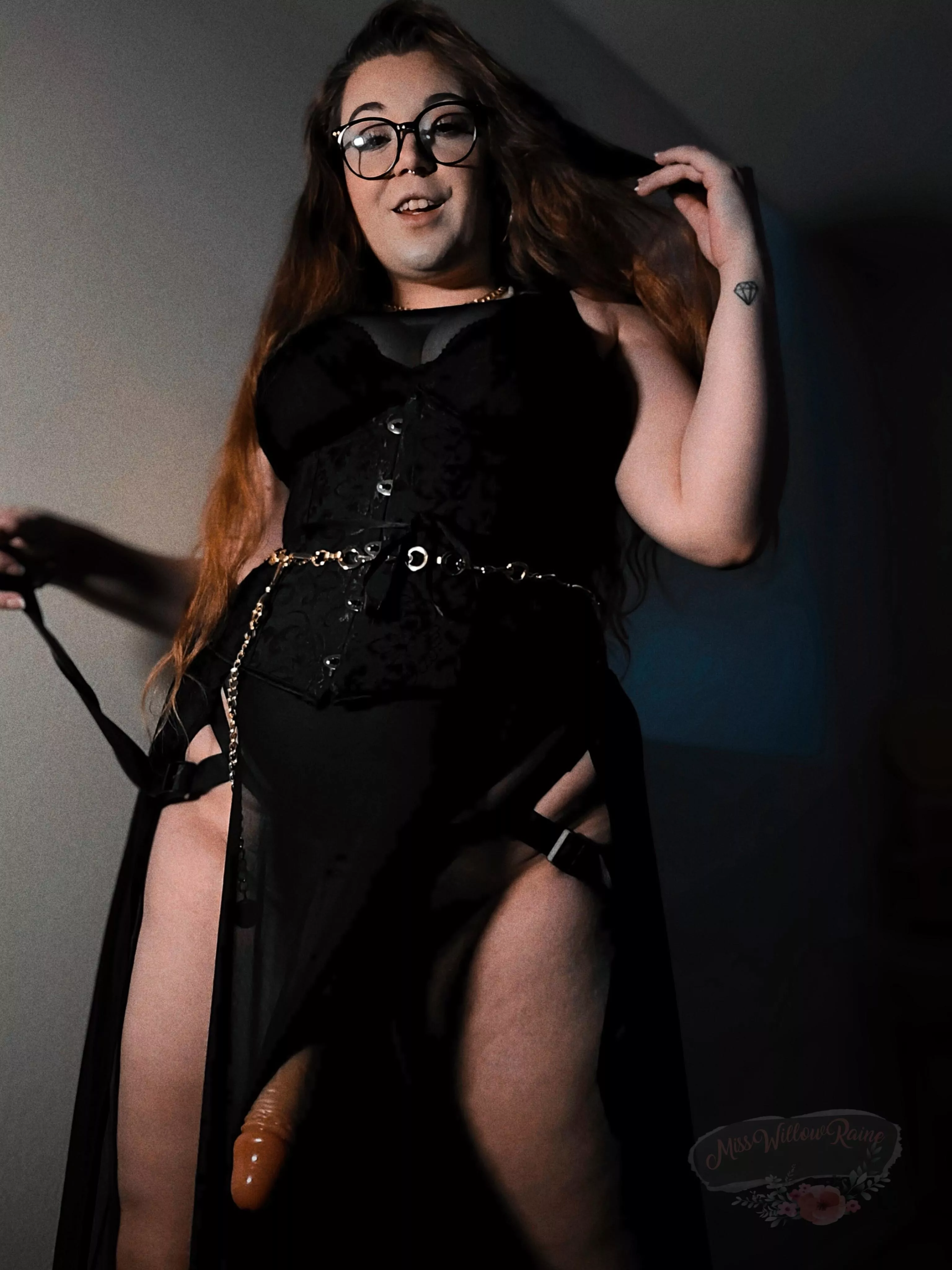 Awww, squeezing your thighs together? 

Look at you acting all shy, little one. 

We both know better than that, don't we? 

It's okay, Mommy will help force them open for you. posted by MadamWillow