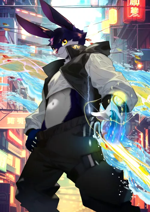 Finally got time to finish an artwork of my sona! Ask anything this bunkin wants to know ya all! by Ink_G4briel