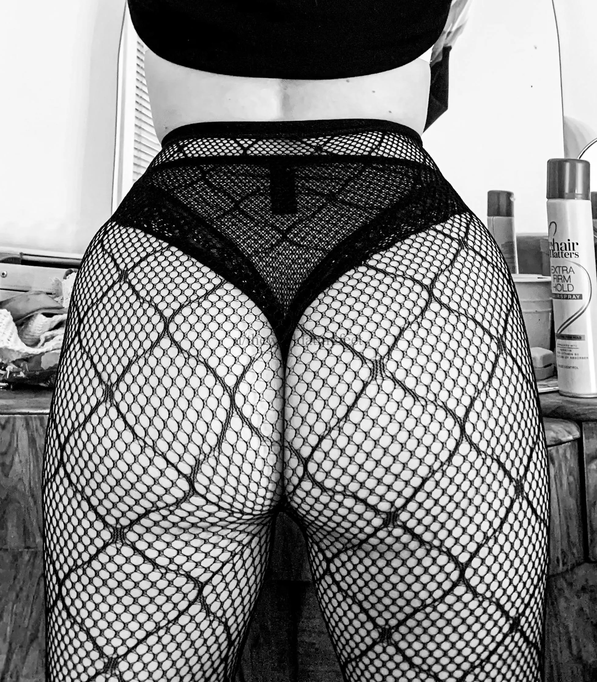 Getting ready for another day in nylon 🥰 🖤  posted by theworldatmyfeet