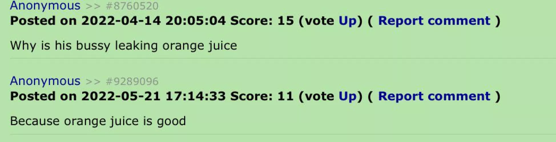 Lmao orange juice 👍 by Zipes_