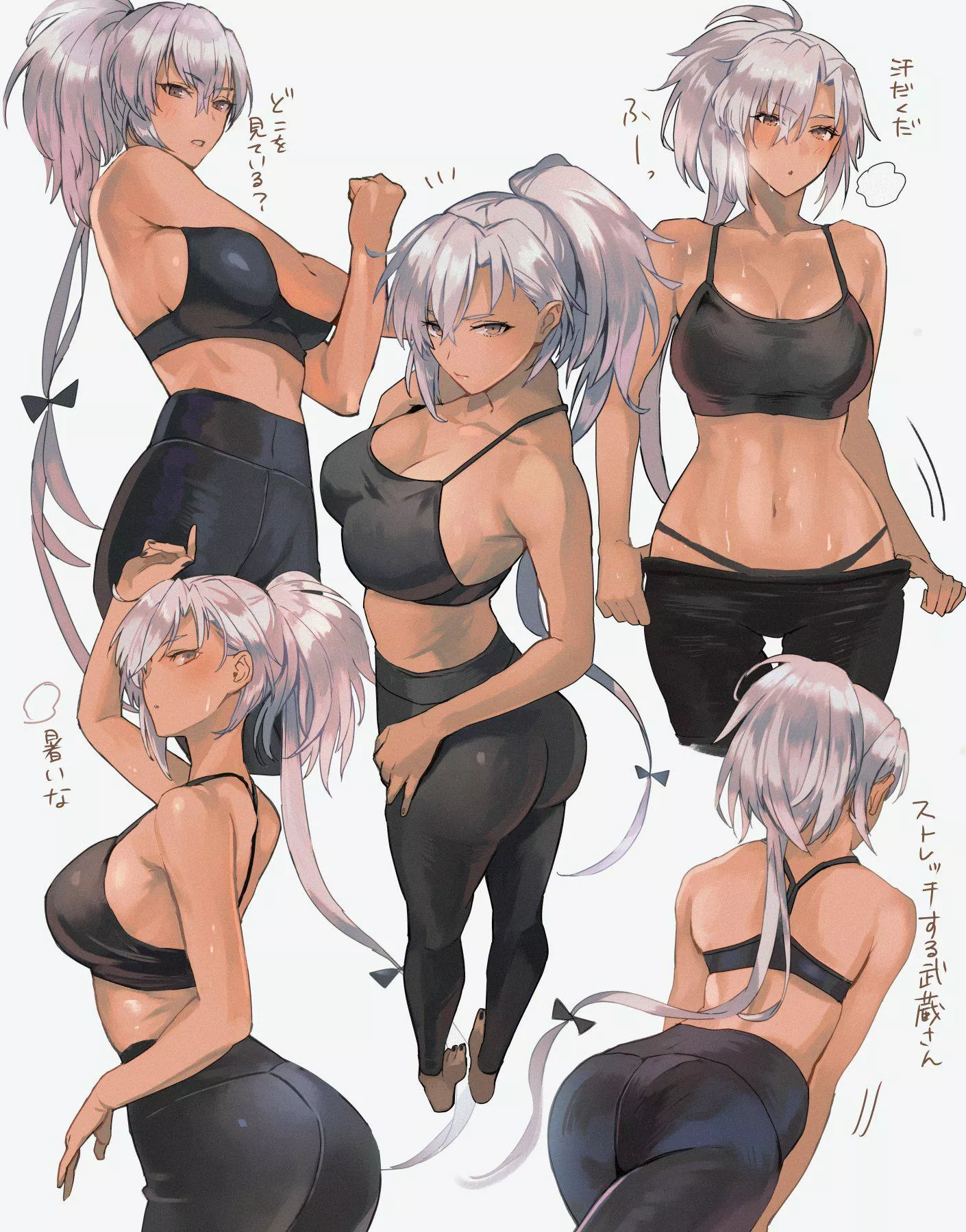 Musashi working out [Kancolle] posted by namiaiman