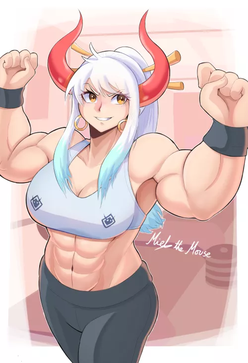 Muscular Yamato (art by me, @MielTheMouse) by Burniel409