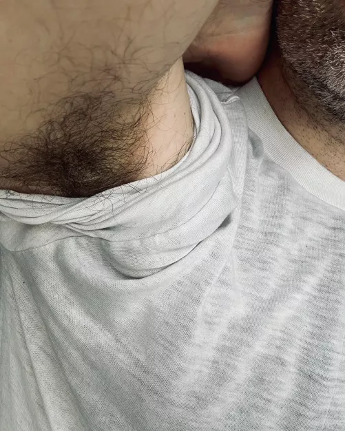 My hairy pits peeking out of my t-shirt is catnip to gay guys. I don't make the rules. by jerseyjaxoff