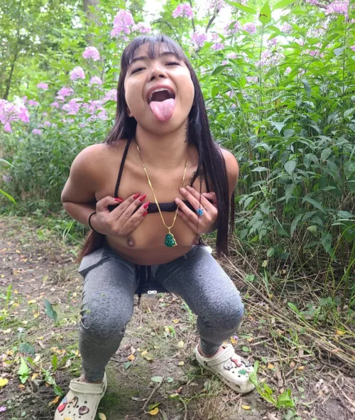 puml me up on the public path rn  by asiandolldesires