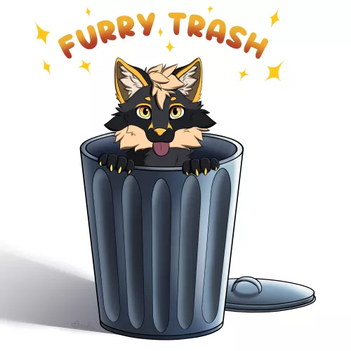 Trash cans can be surprisingly cozy [AccoFox] by AccoFox