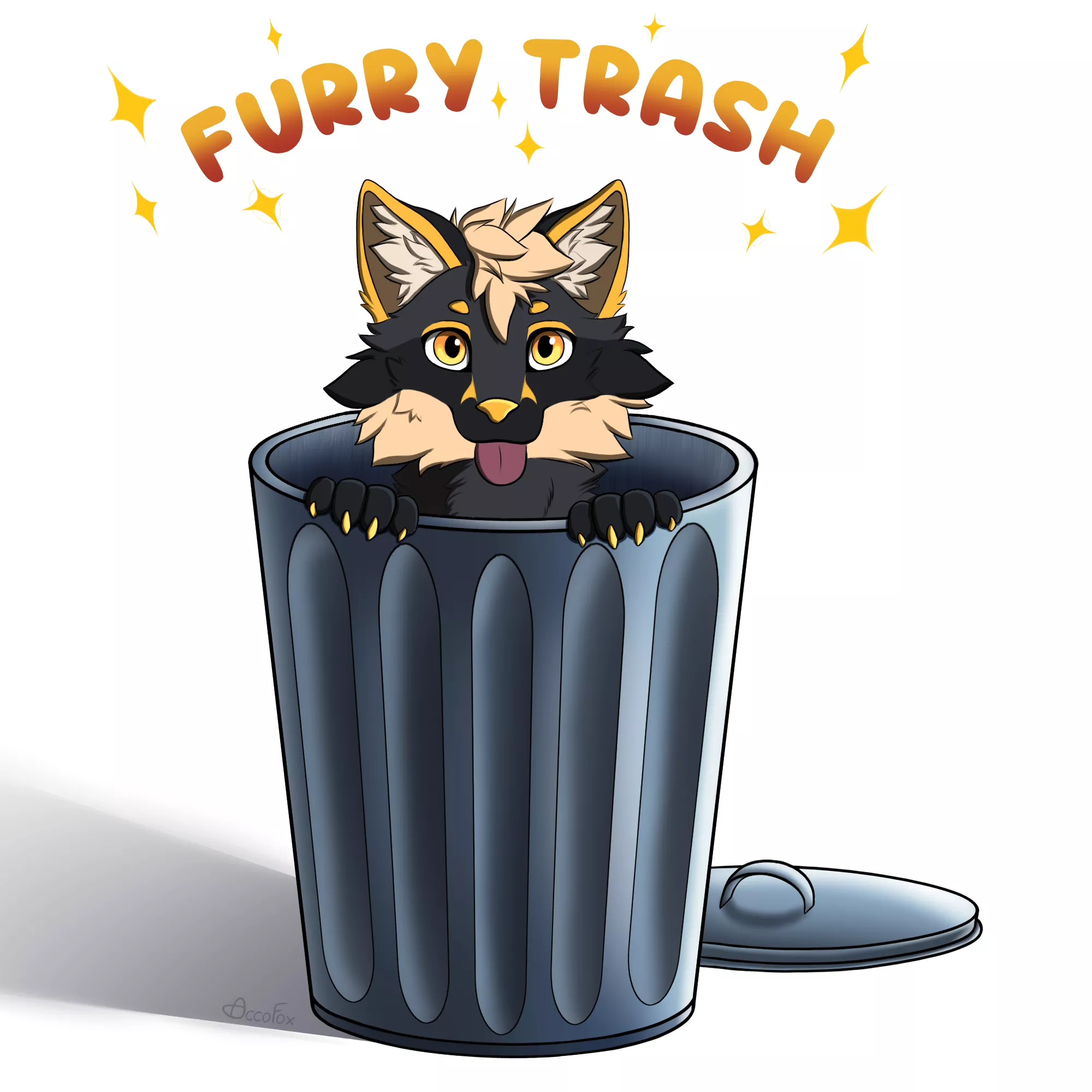 Trash cans can be surprisingly cozy [AccoFox] posted by AccoFox