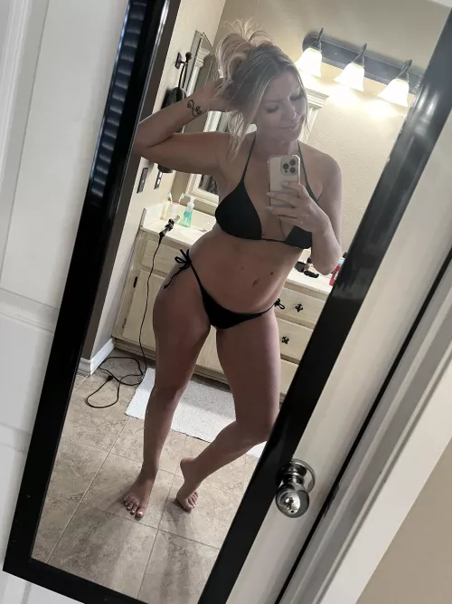 Blonde in a black bikini  by BriBrooksxxx