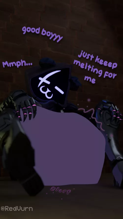 {Image} Raven Team Leader Digests you {Art by @RedVurn on DA and Twitter} [Female Pred, Praise, Furry pred] by Puzzleheaded_Poet279