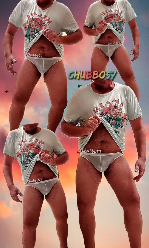Kink: Sheer briefs. Trying out a new layout. Tell me if you like it 😍🌴🌅📸🖼️😄 by chubbo57