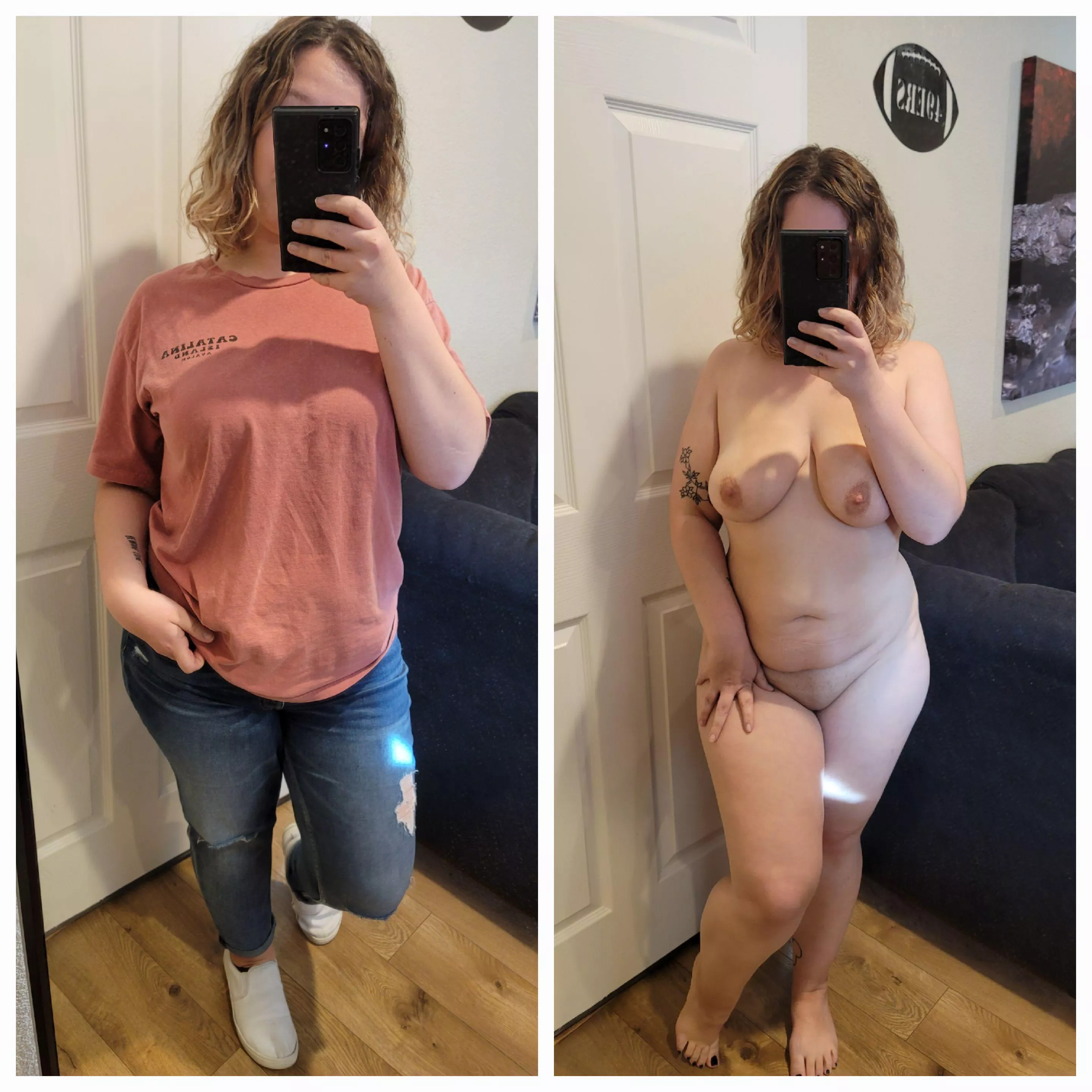 Mombod in vs out of clothes  posted by 420mistress