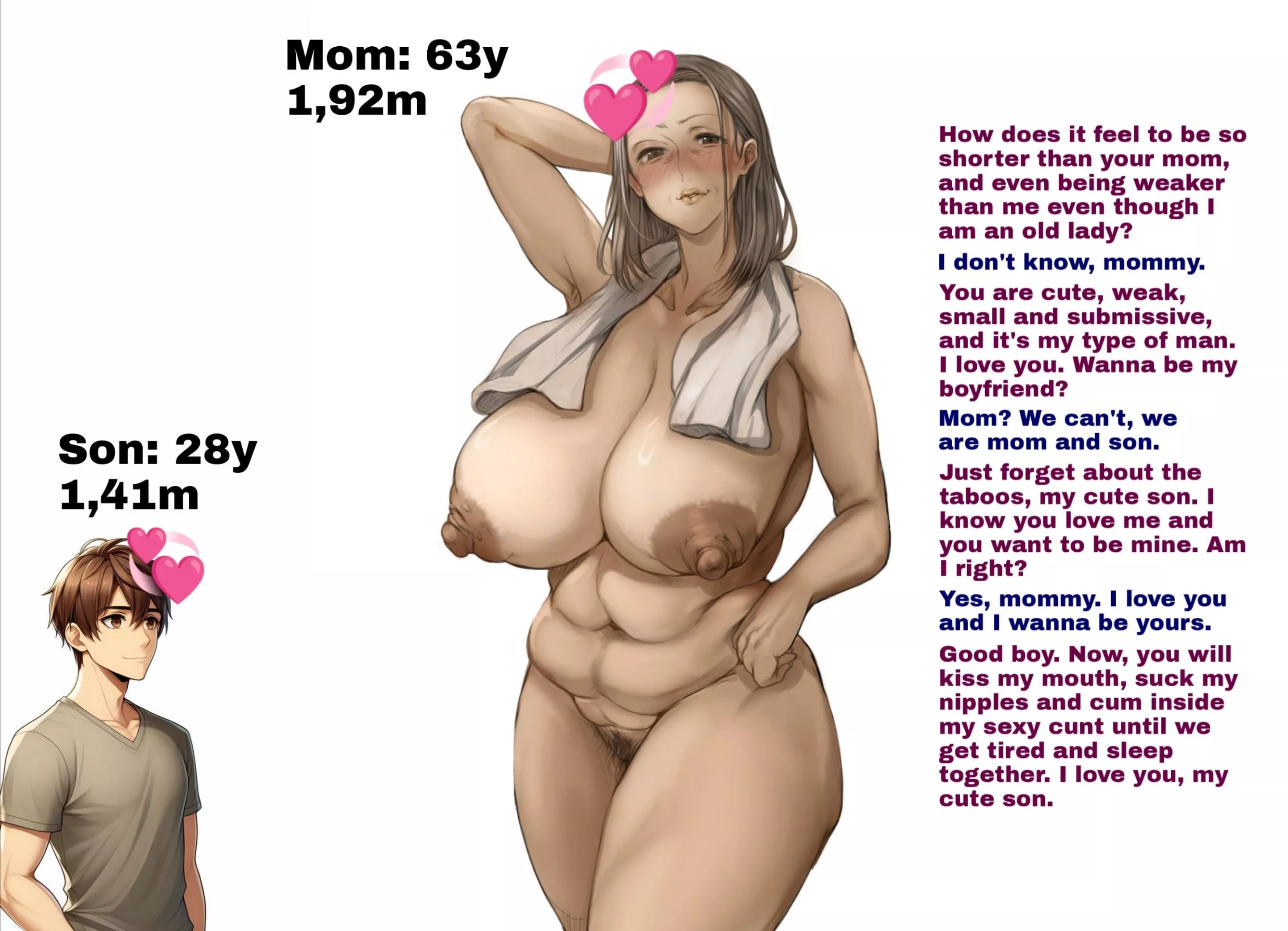 Tall old sexy mom and her small son [incest] [milf] [tall girl] [old woman] [mother] posted by Alpha_Kenybody_77