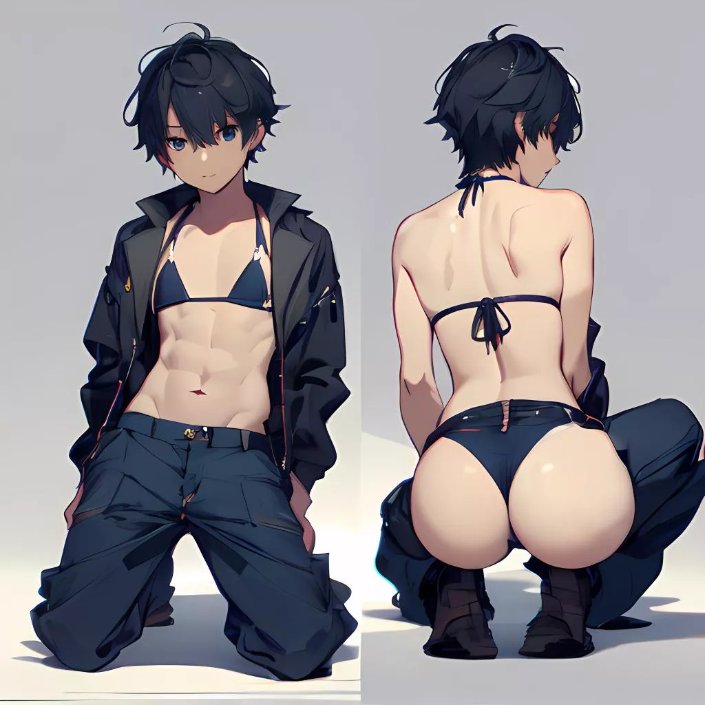 Femboy with surprise posted by 256_256