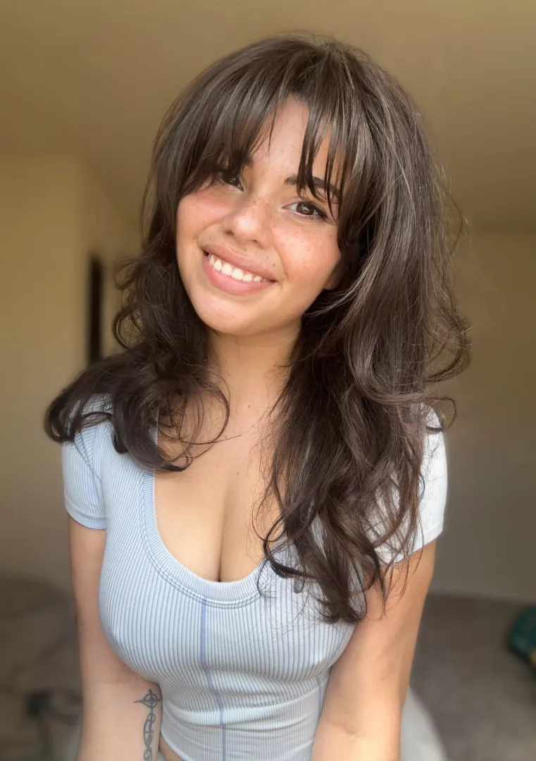 Freckled and braless  by mollyzedolly