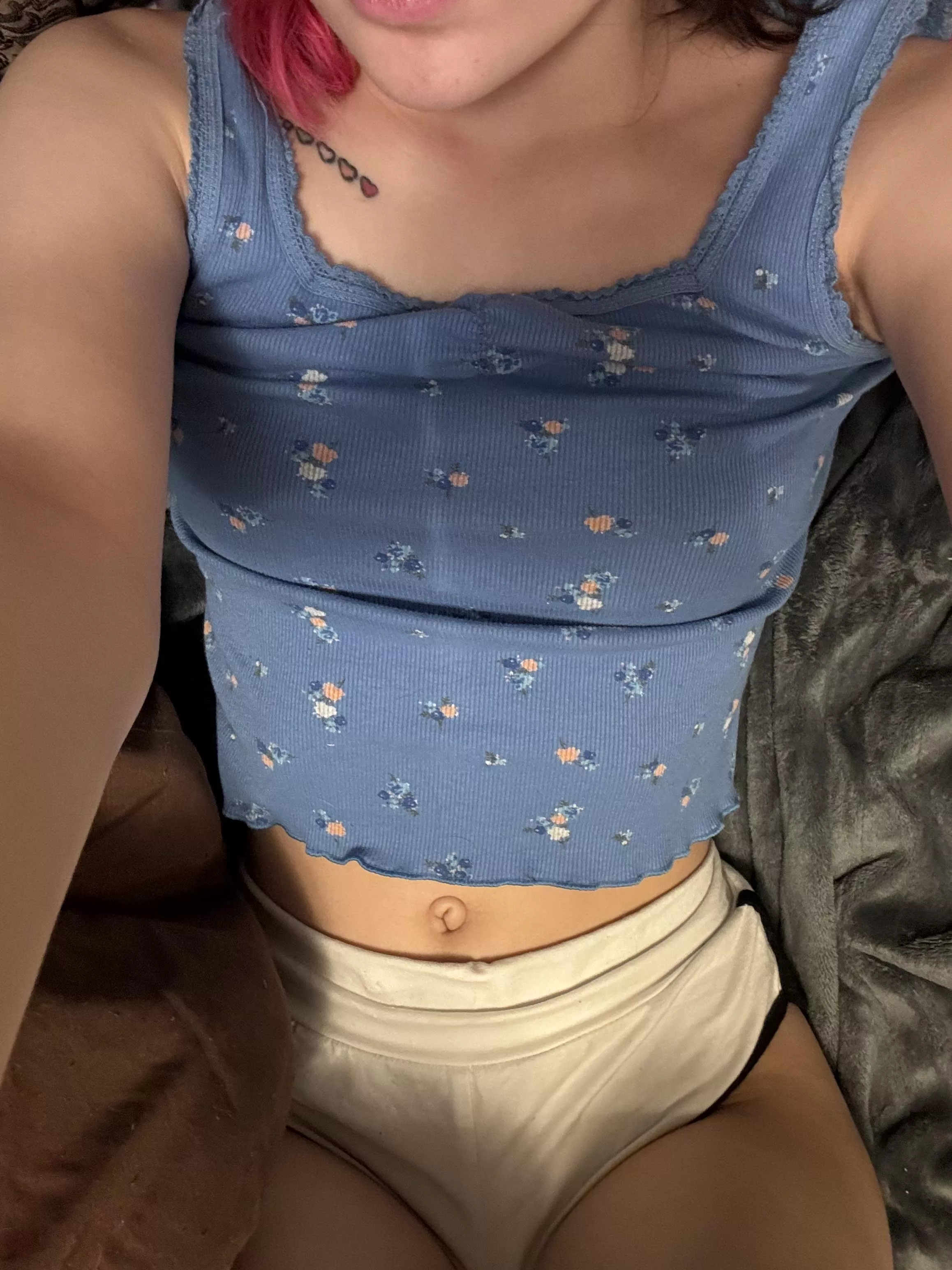 Just short enough for my outie to show posted by iambatmansbff