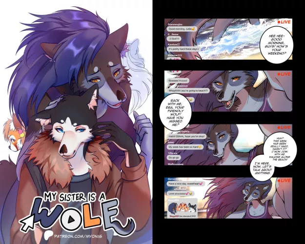My Sister is A Wolf Comic: Link for Full Pages in the comments by myonnz