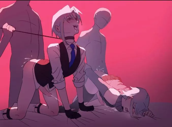 Pinned down and on the leash by slut4daddy22