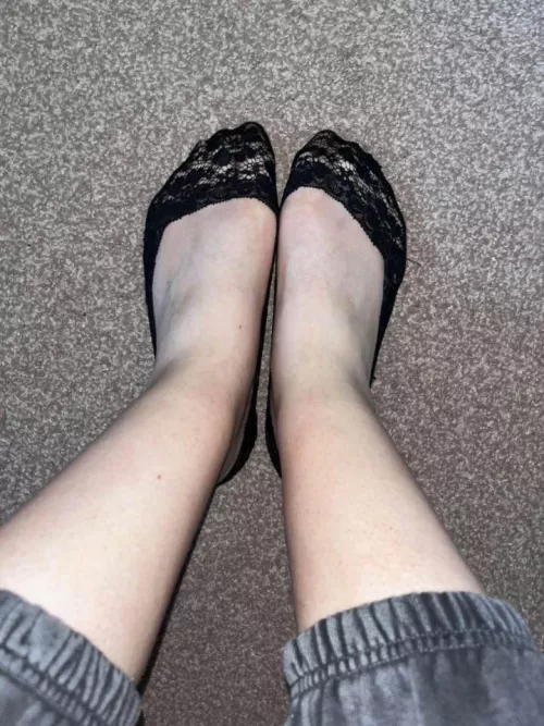 Selling these lace socks, worn for 3 days already, can be worn for longer if you really want to lock in the smell😊 dm if you’re interested x by princesspetitefeetxo