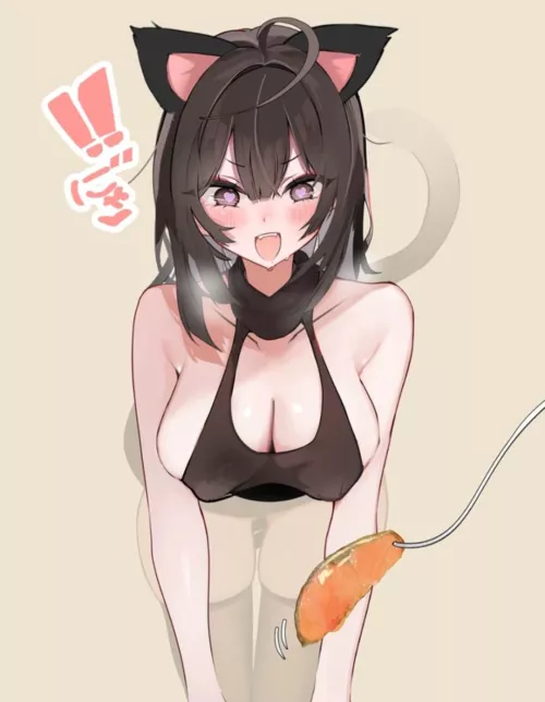 Tempting her with fish by marxsander2016