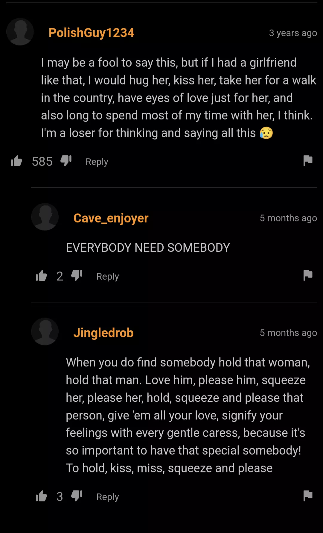 Wholesome advice from Jingledrob posted by ChackyBacky