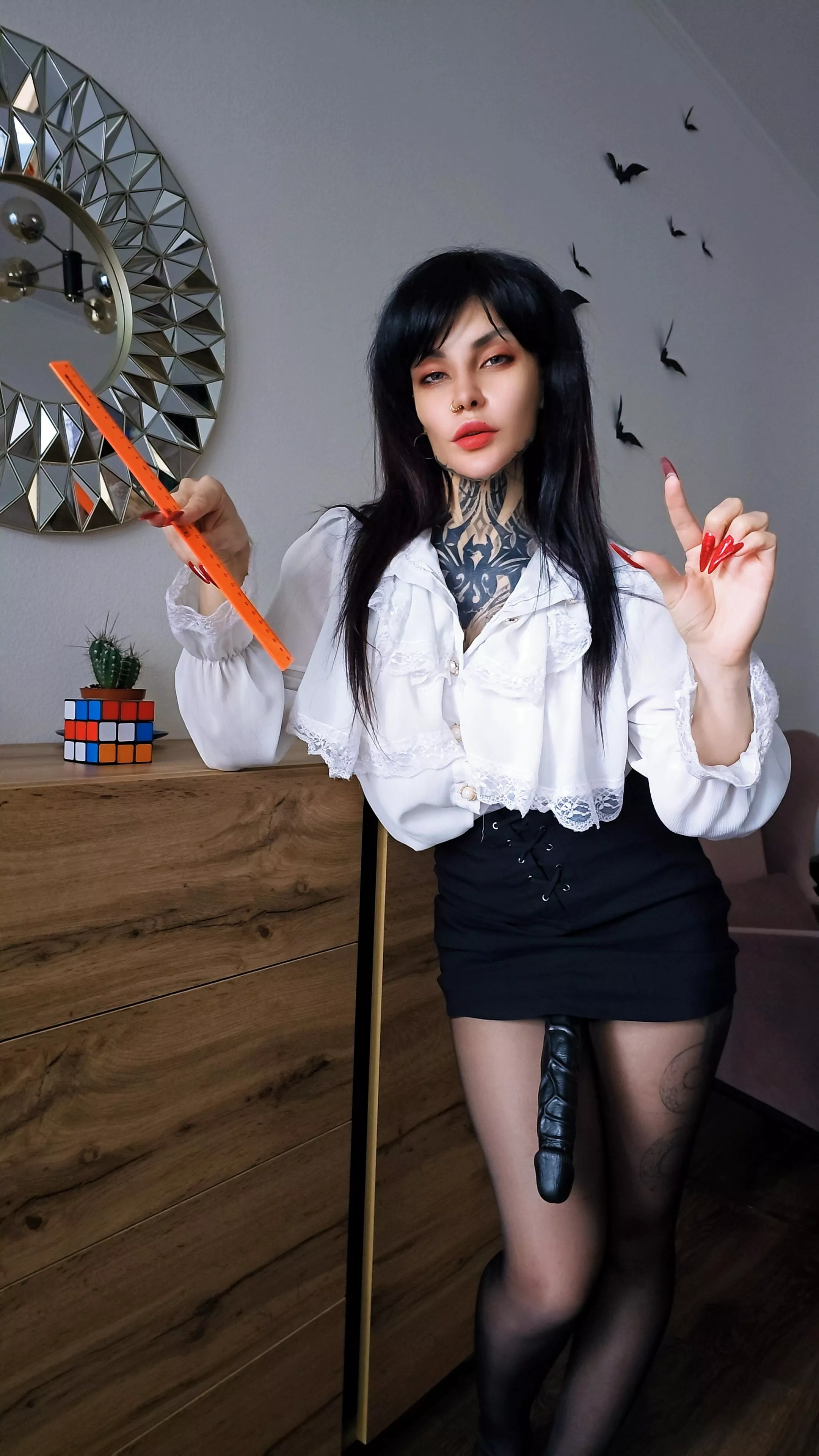 Will you lend me a helping hand to measure the length of my cock? posted by Vampandbeauty