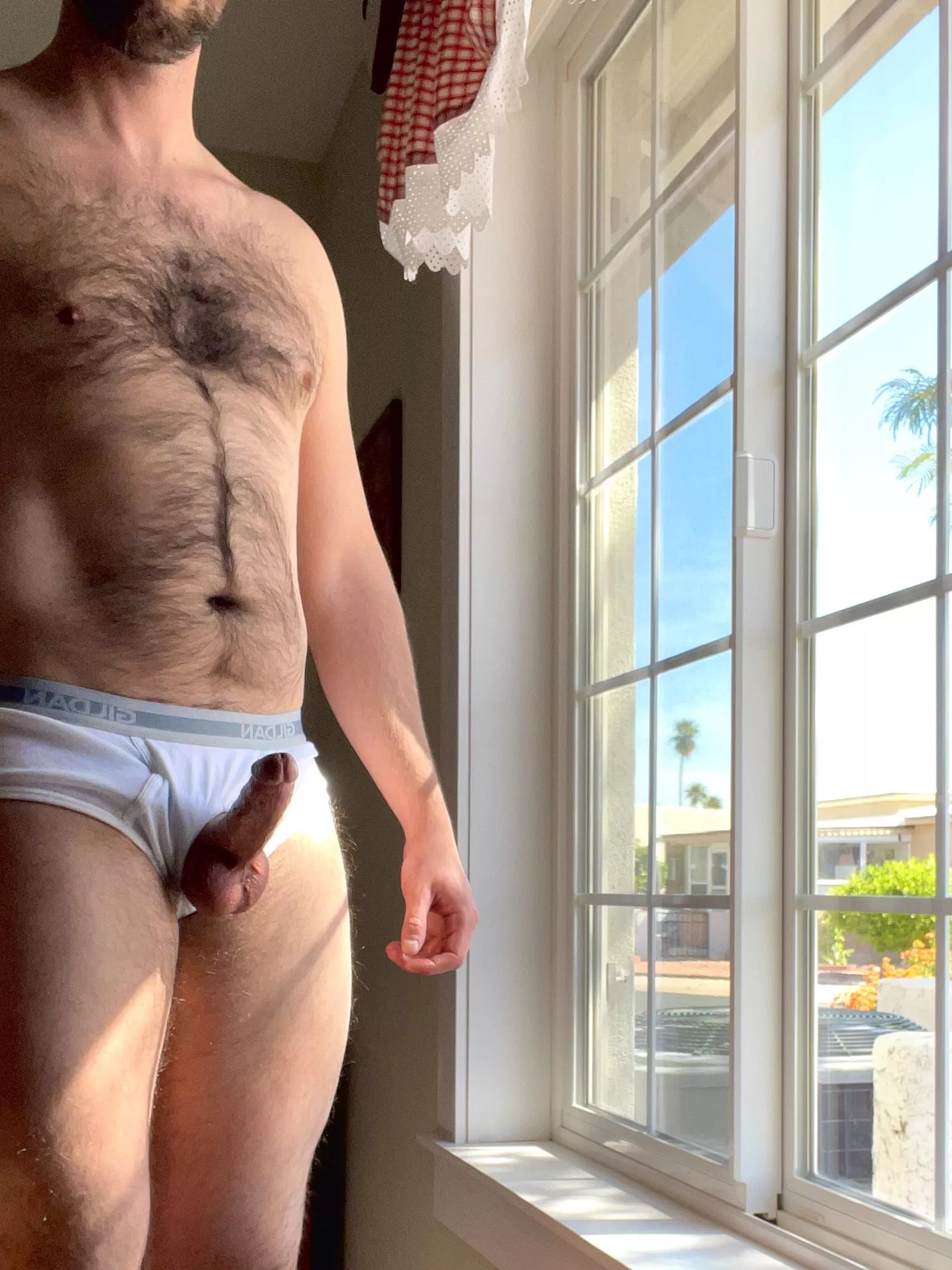 Would be a shame if someone caught me 😈  posted by AZBriefsBro