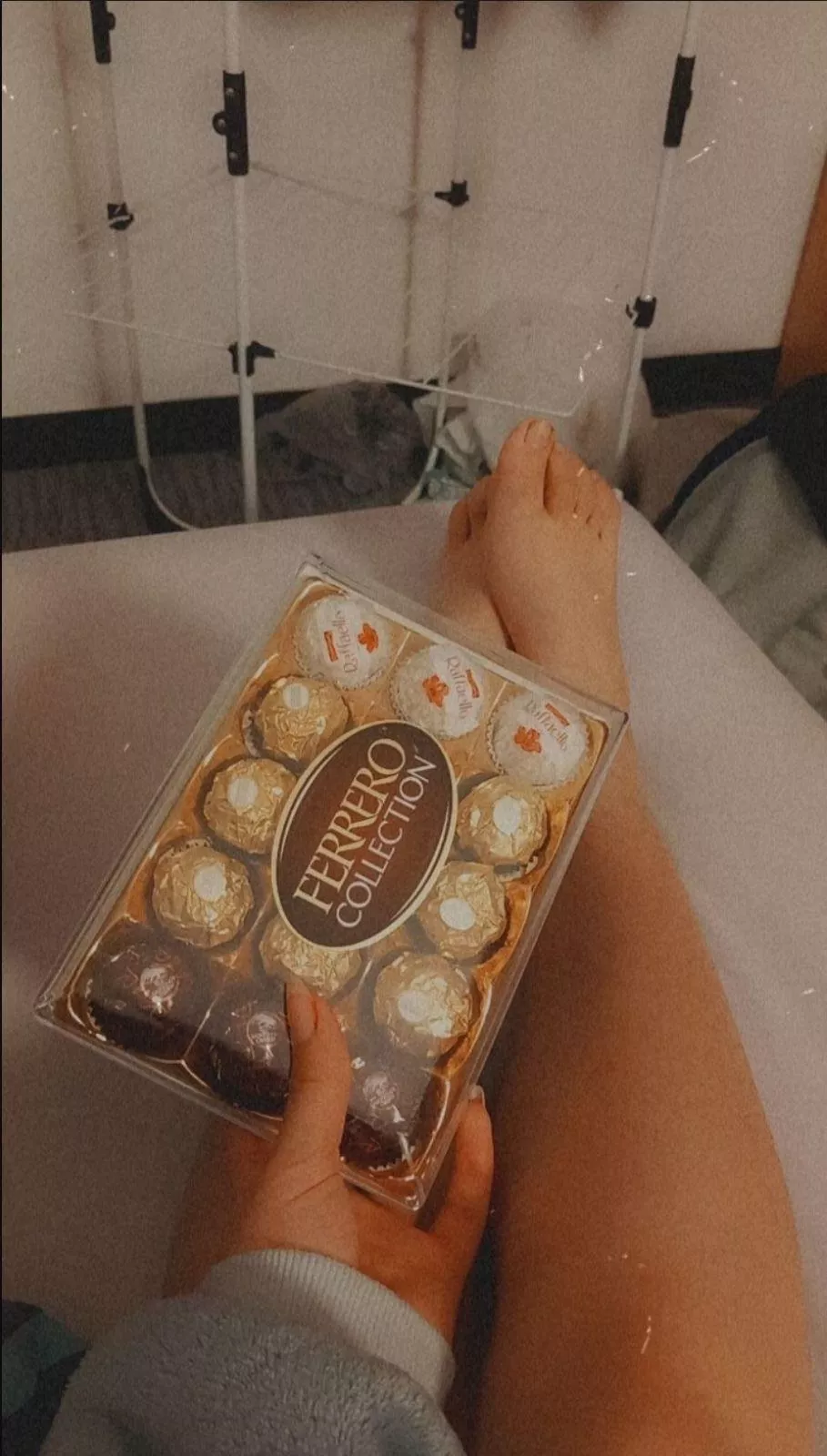 Would you eat the chocolate or my sweaty feet 🫣☺️ posted by FitJasmine