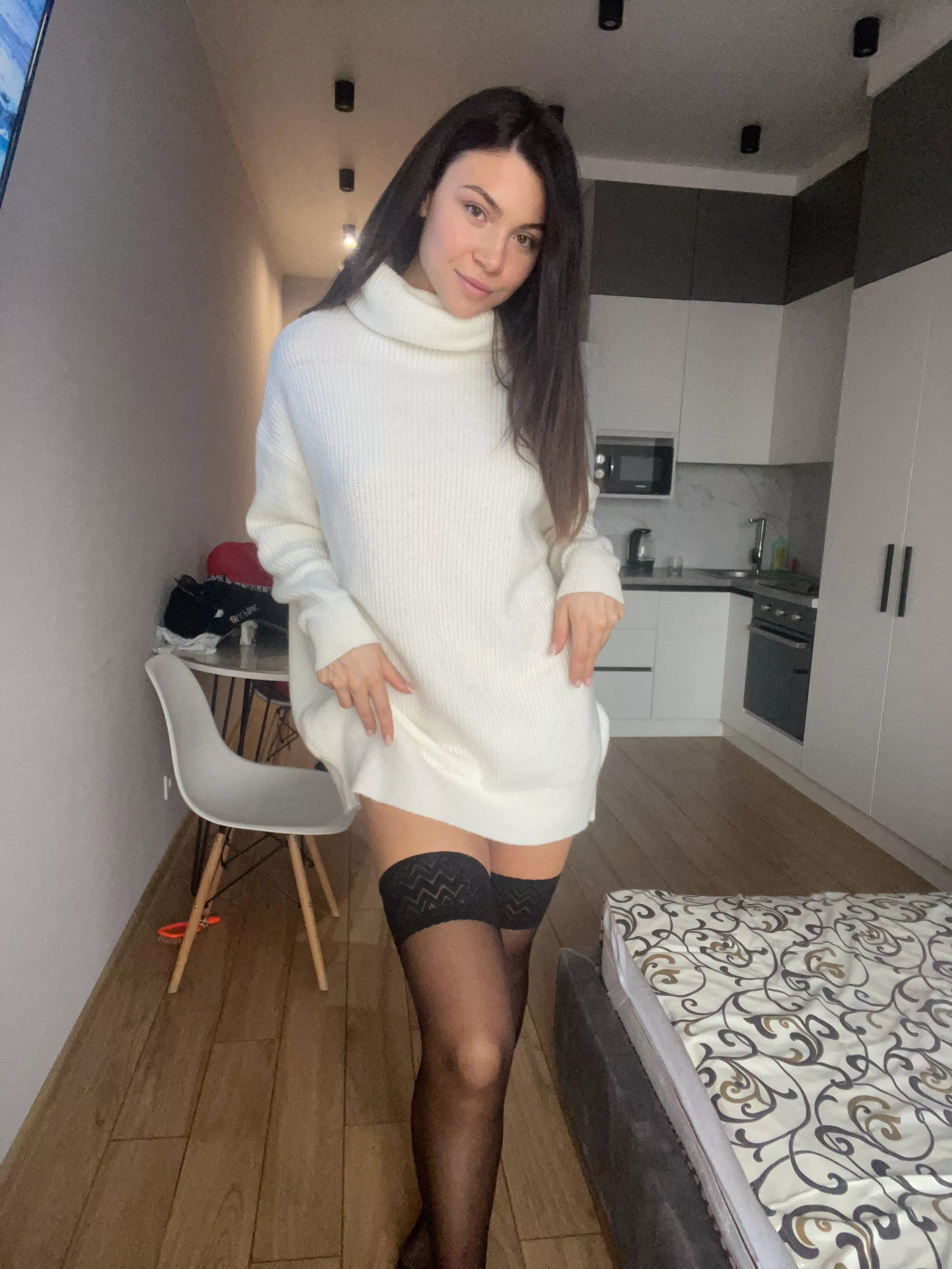 You think your hands are gonna find something to do under my sweater? posted by gmanscout