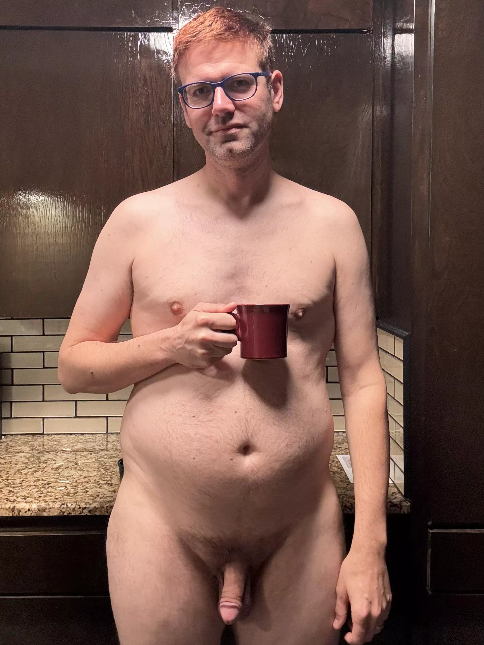 Fat naked guy having coffee. Anyone want to join? posted by TubbyTimothy