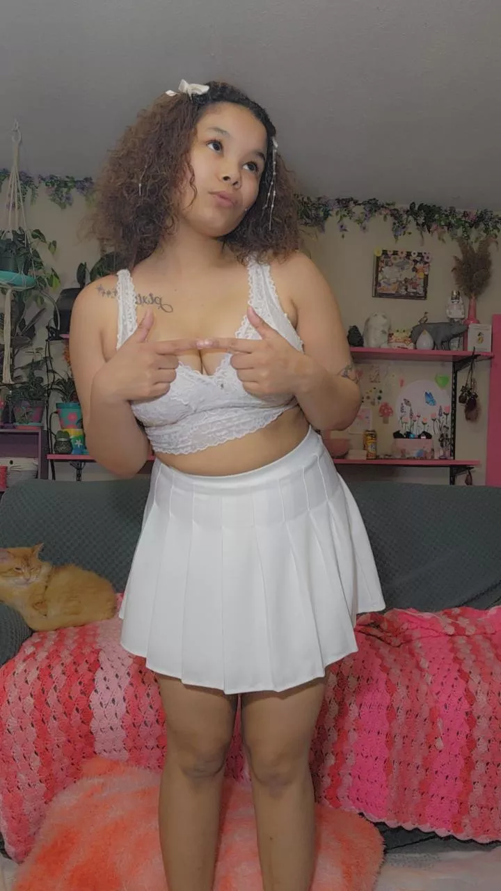 Felt cute in white last night posted by misspixiepie