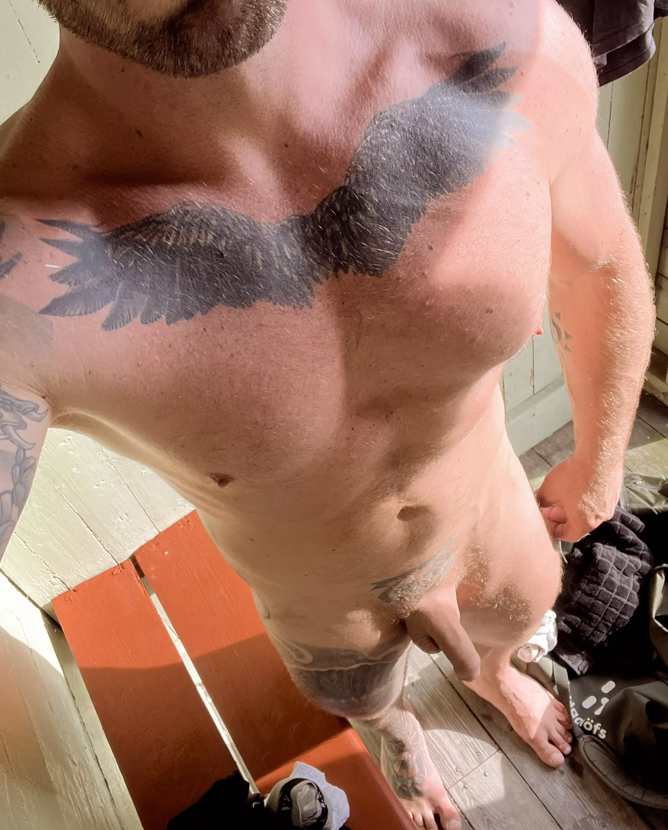 (m) 32 5’8” 202 lbs Nudist mate posted by MuscleBiGuy