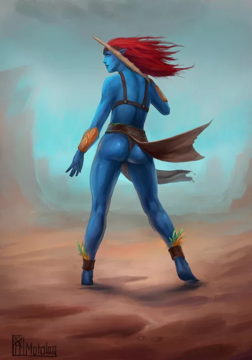 [OC] red hair lady  by Njarla