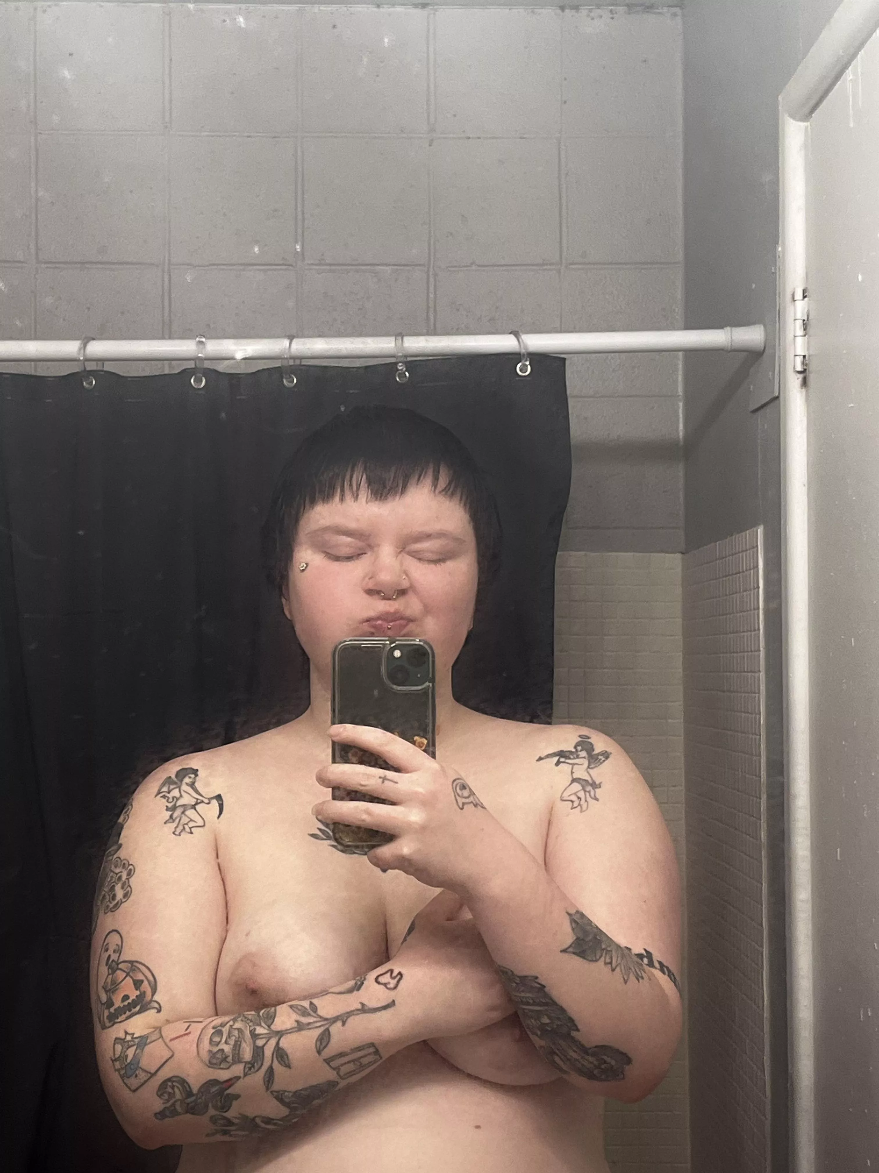 Showin off my cute lil wonky tooth tattoo I did on myself today posted by kyleluvsyou8