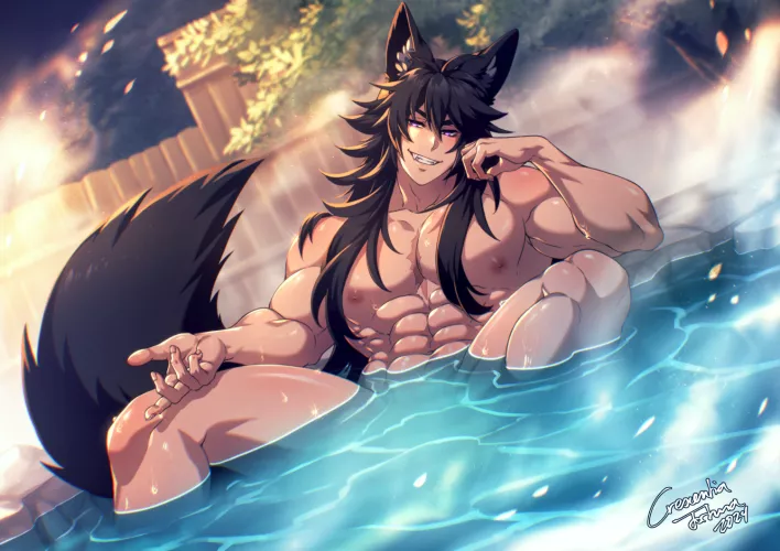 Spark bathtime [by Crescentia Fortuna] by Crescentia-Fortuna