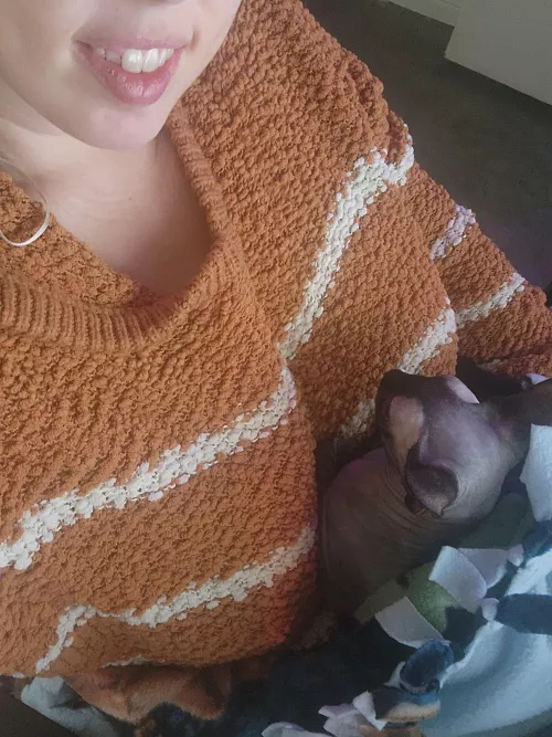 This is where my little kitty likes to sleep while I work ... she's so spoiled by Autumn_0874