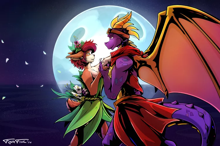 A Promise (Spyro x Elora Fanart) (by me) by FauxFowl