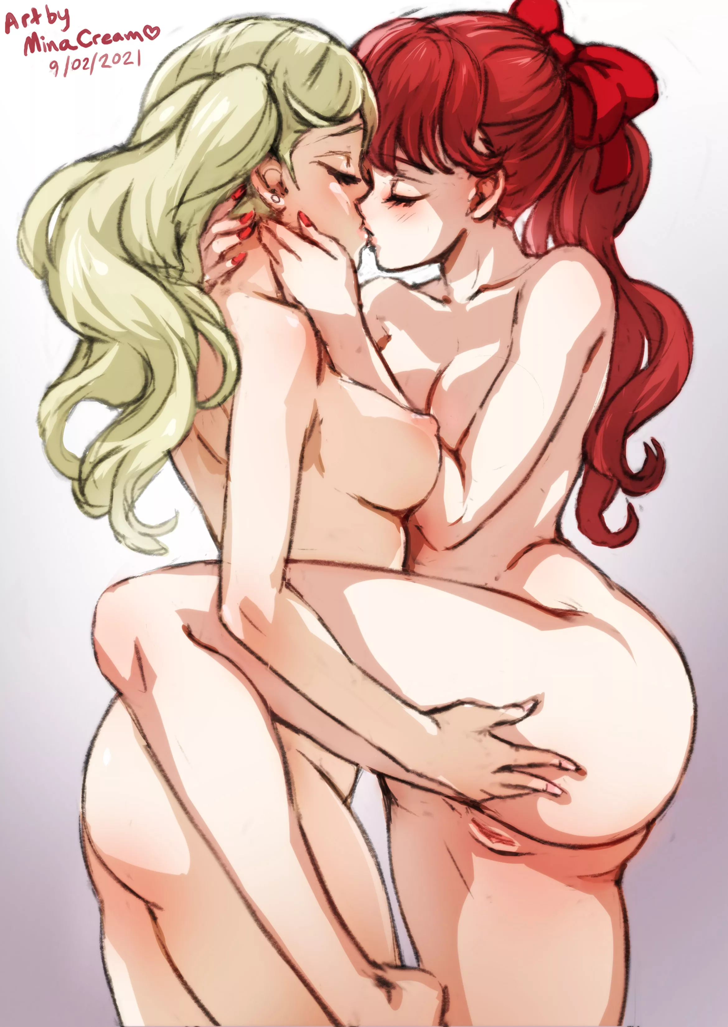 Ann and Kasumi's naked embrace posted by Terran117