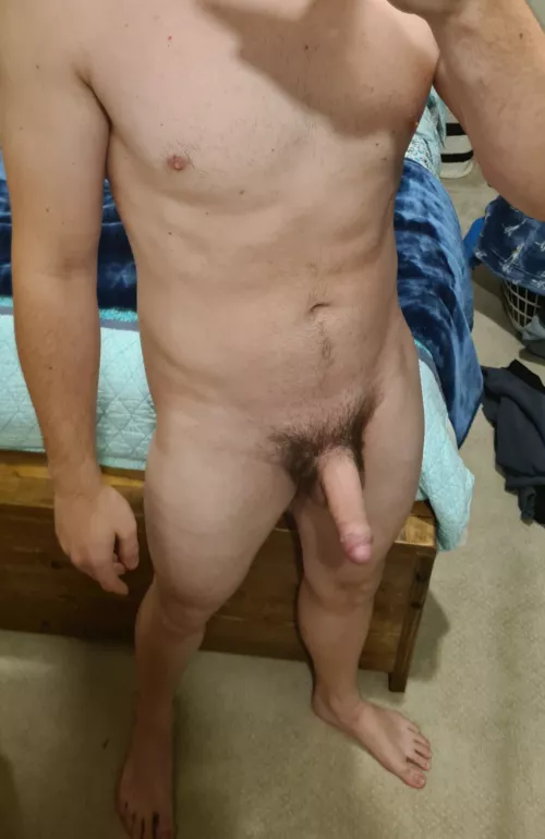 Back when I used to only shave every few weeks. Do you prefer me with a little bit of hair? by SlimSmooth1131