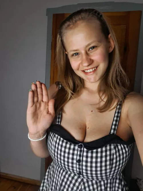 It's spring, it's warm, so I put on a spring dress, but of course without a bra. by CukierkowaZgrywuska