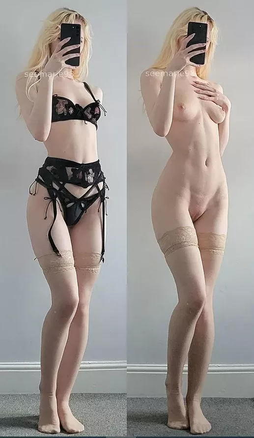 Lingerie on vs lingerie off by seemarie98