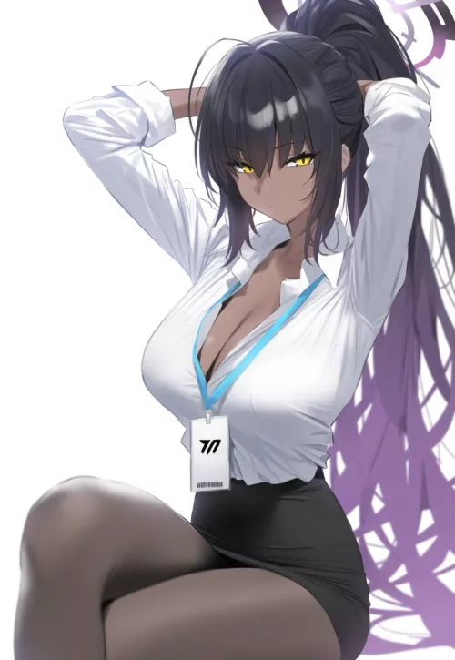 Office Lady Karin [Blue Archive] by CheetahSperm18