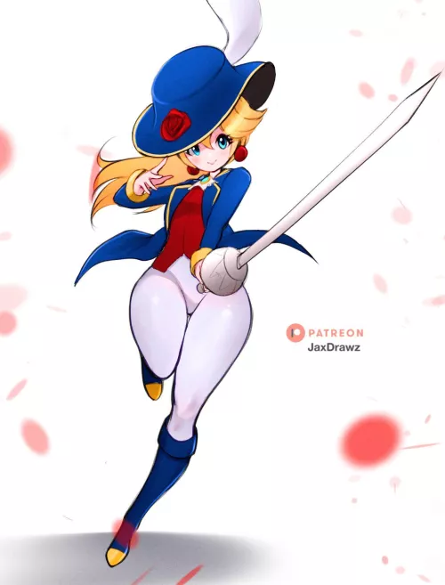 Swordfighter Peach ready for battle by LafterMastr