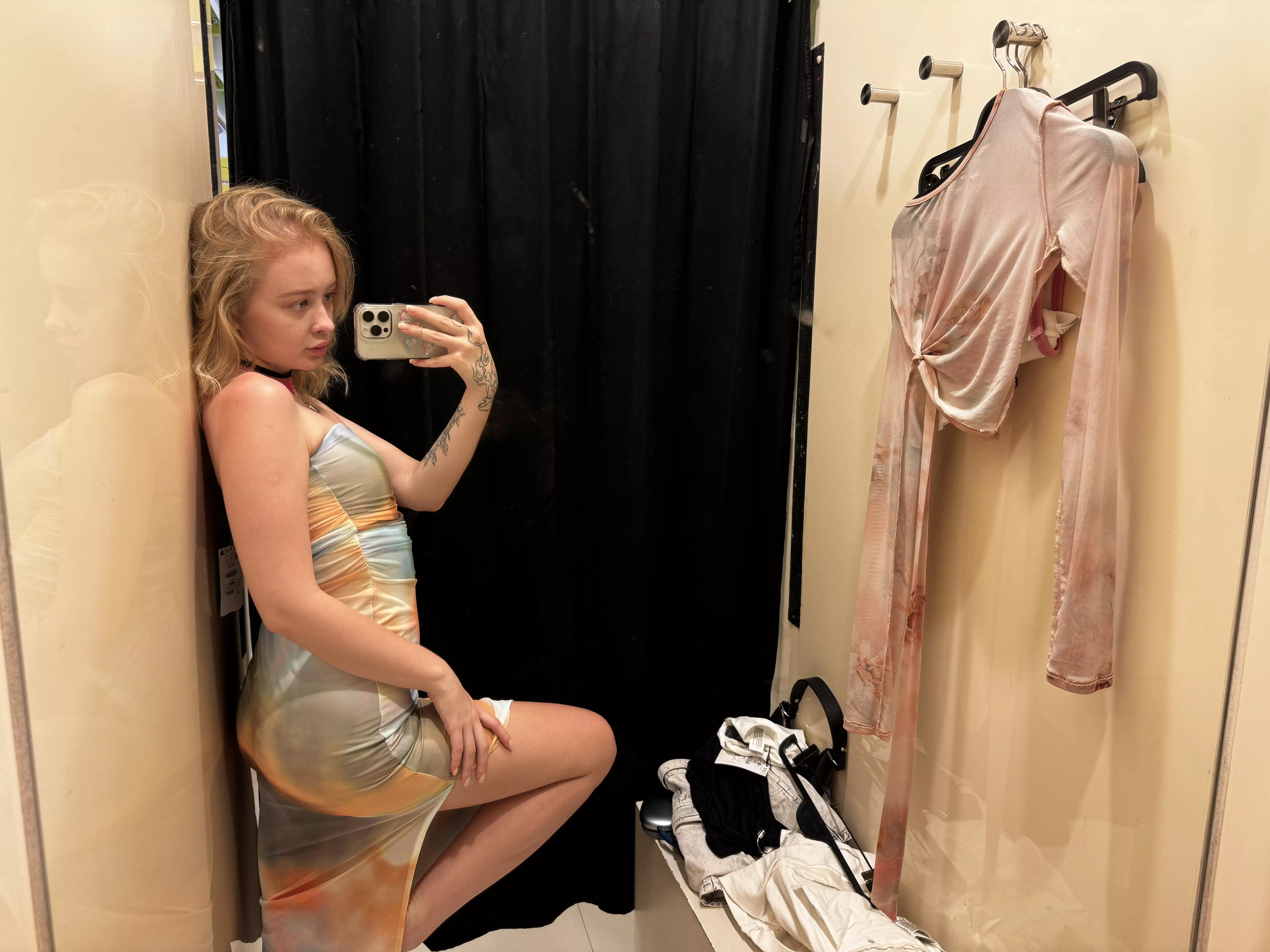 When you look at me, does my tight outfit make you breathe heavily? posted by fleamx