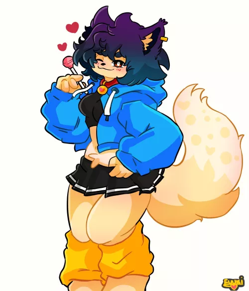 Winky face :3 (Art by me) by Fuuki_Art